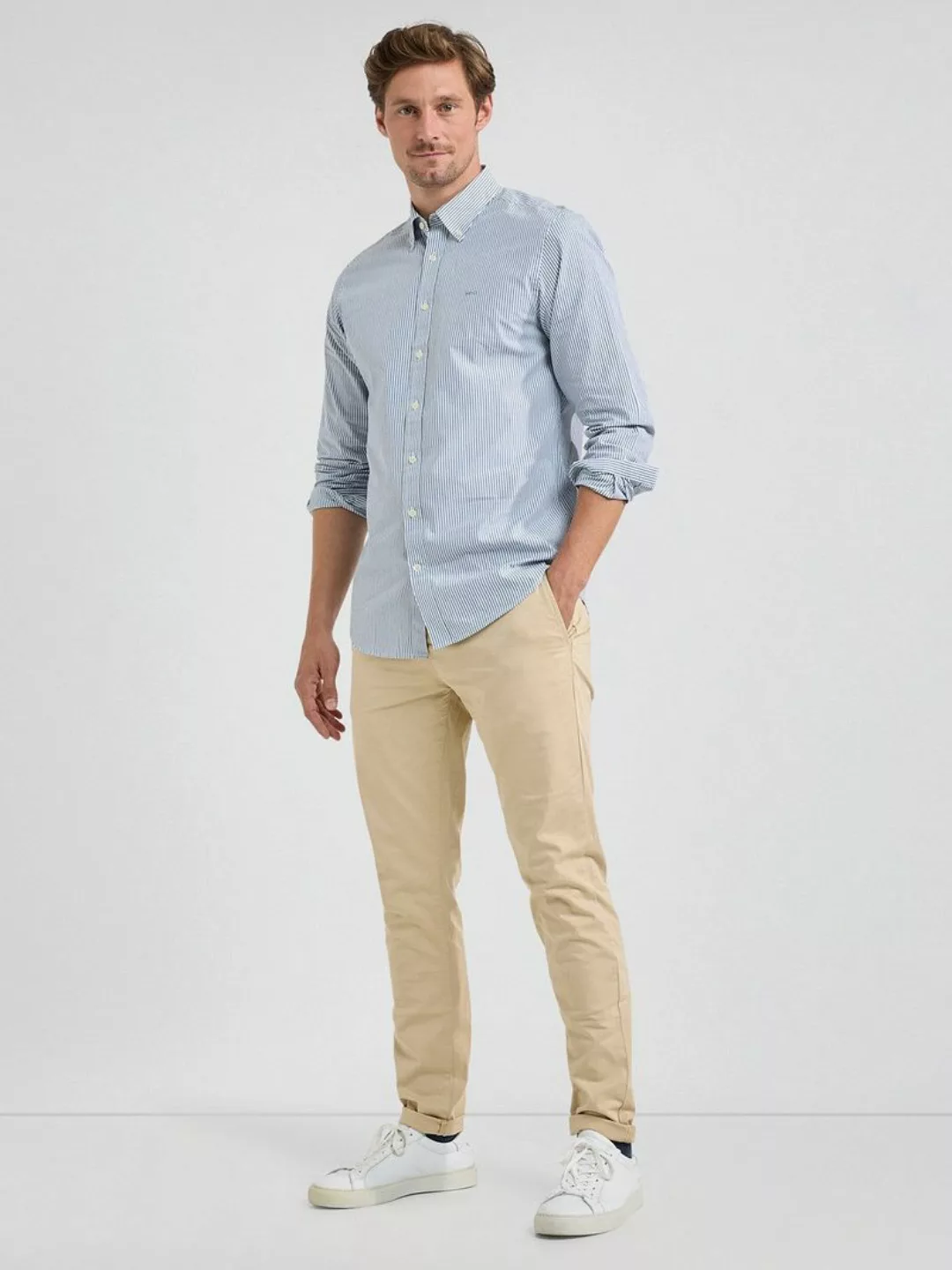 McGregor Hemd Poplin Streifen Blau - Größe XL günstig online kaufen