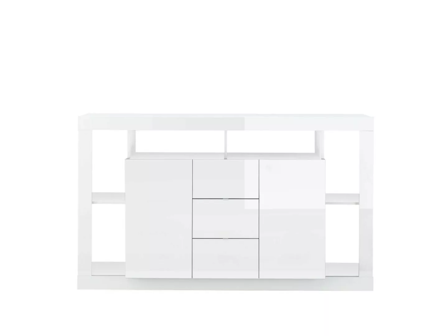 Sideboard mit 2 Türen & 3 Schubladen - Weiß lackiert - BALKA günstig online kaufen