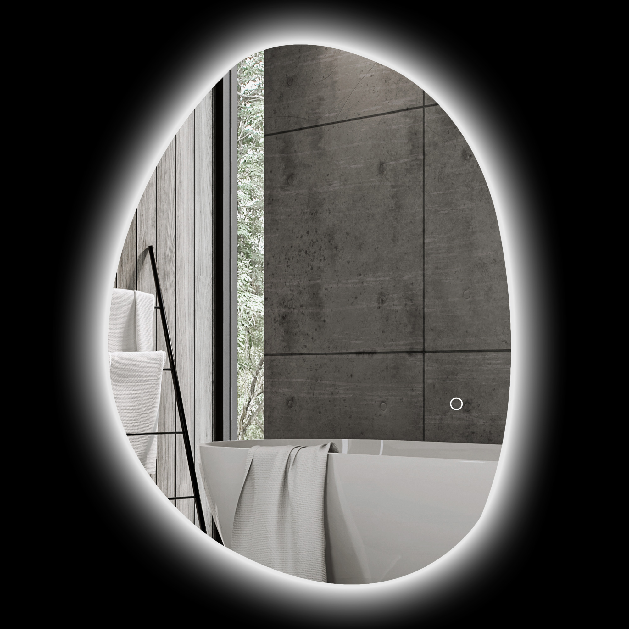 HOMCOM Badezimmerspiegel mit dimmbarem LED-Licht in 3 Farbtemperaturen, 80x günstig online kaufen