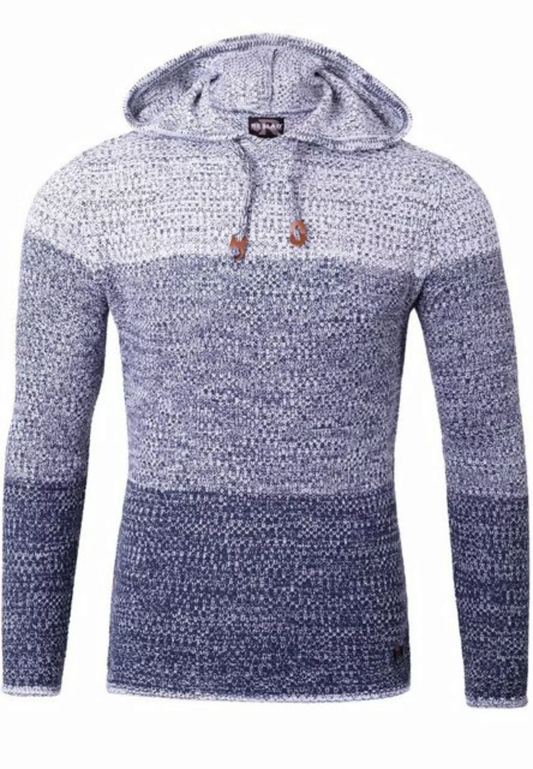 Reslad Strickpullover Reslad Strickpullover Herren Colorblock Kapuzen-Pullo günstig online kaufen