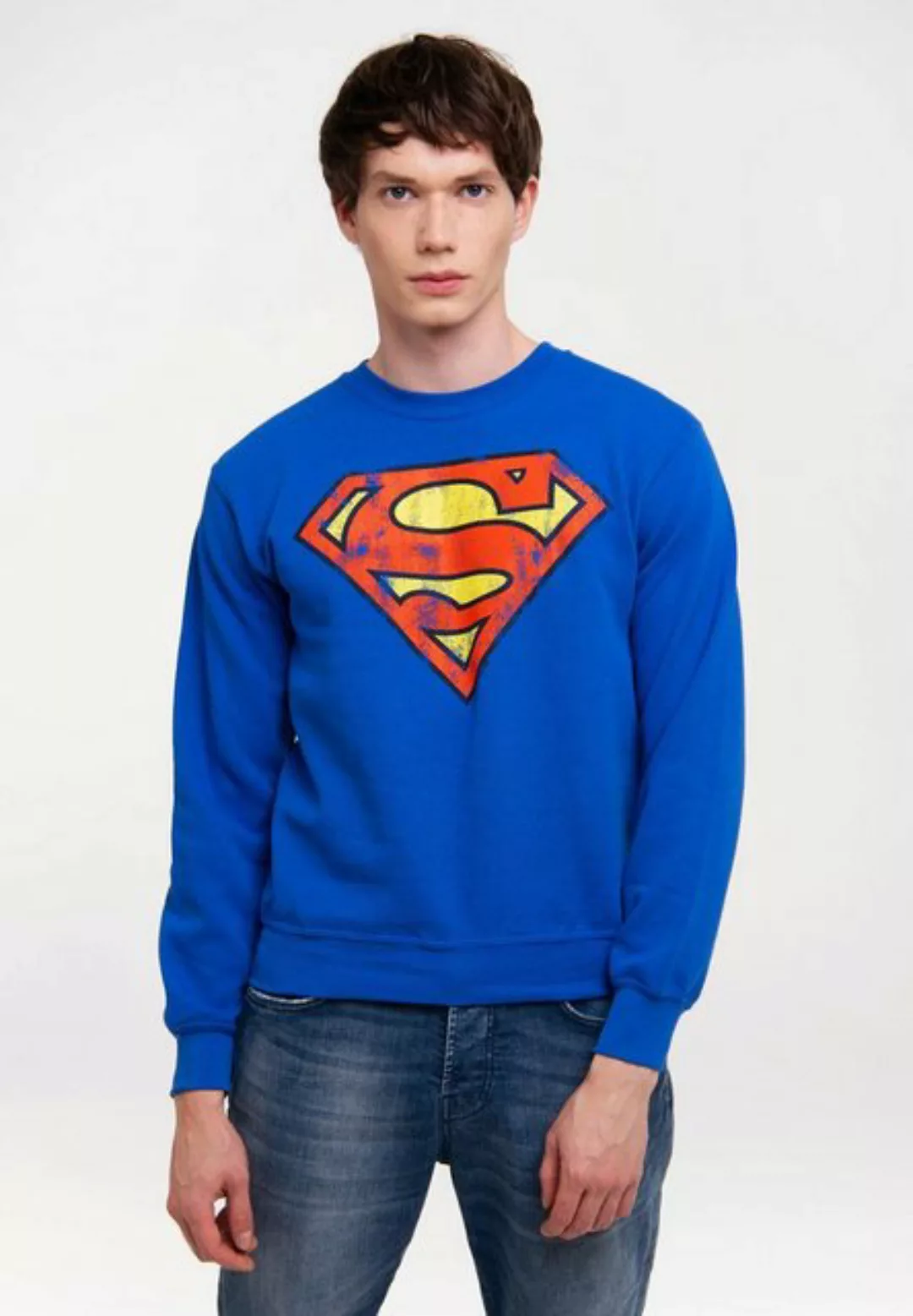 LOGOSHIRT Strickpullover DC Comics mit Superman-Logo günstig online kaufen