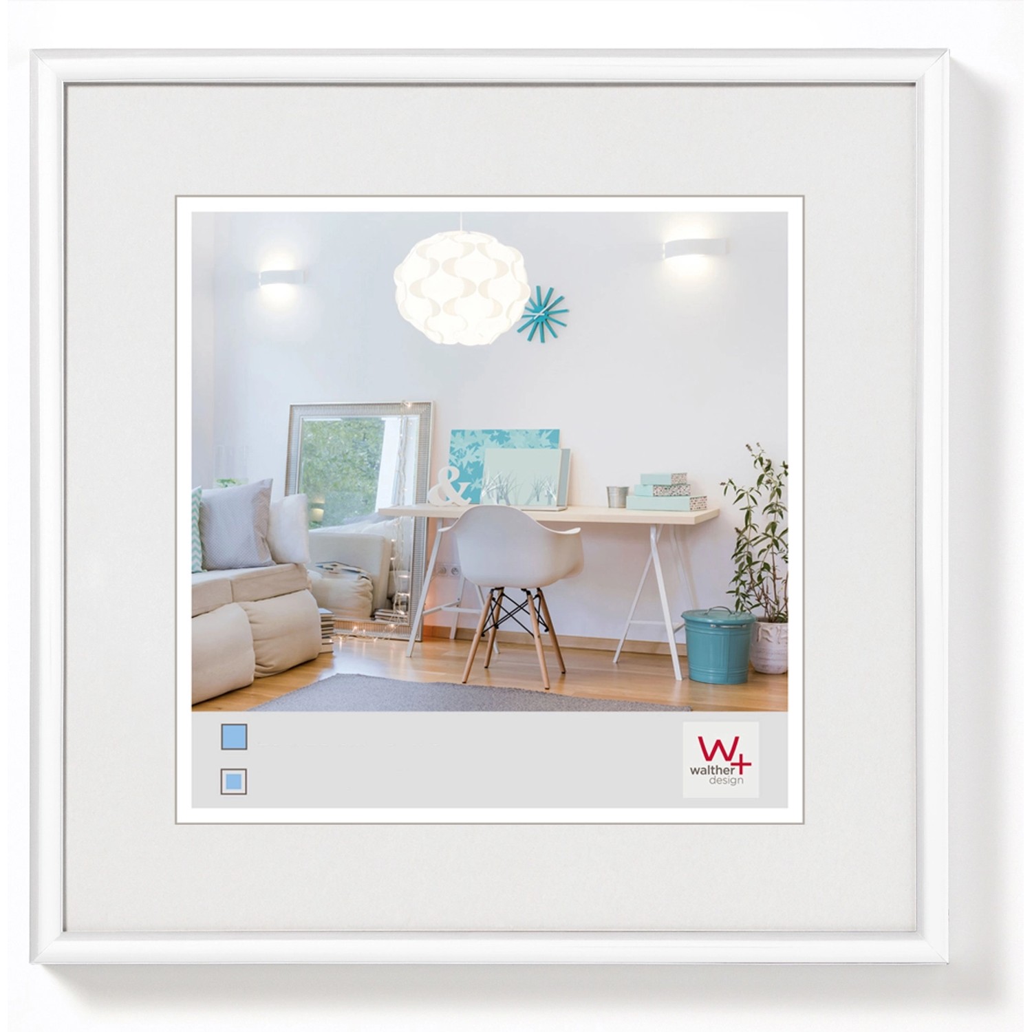 walther design New Lifestyle Kunststoff Bilderrahmen 20x20 cm KV220W günstig online kaufen