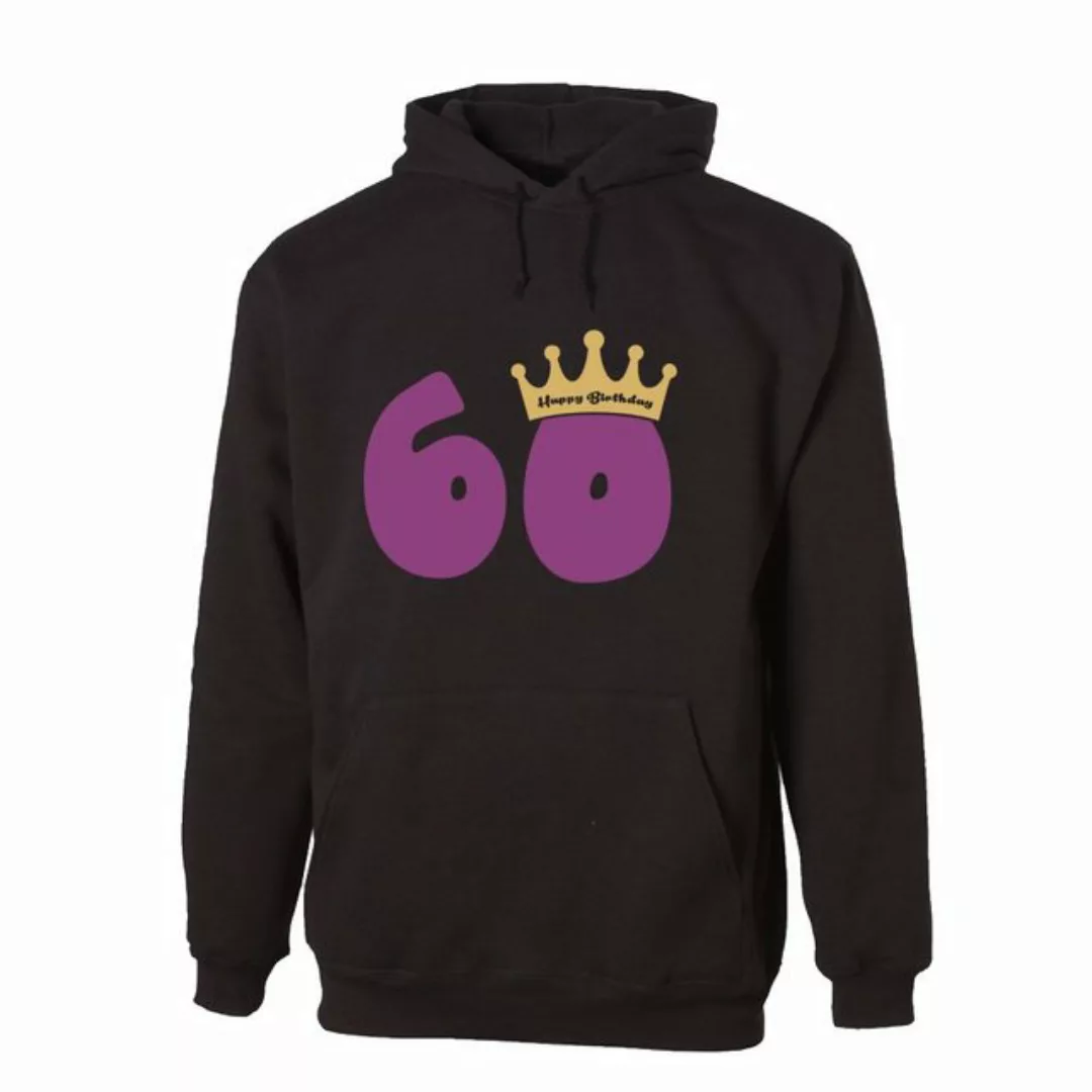 G-graphics Hoodie 60 – Happy Birthday – mit Krone Unisex mit trendigem Fron günstig online kaufen