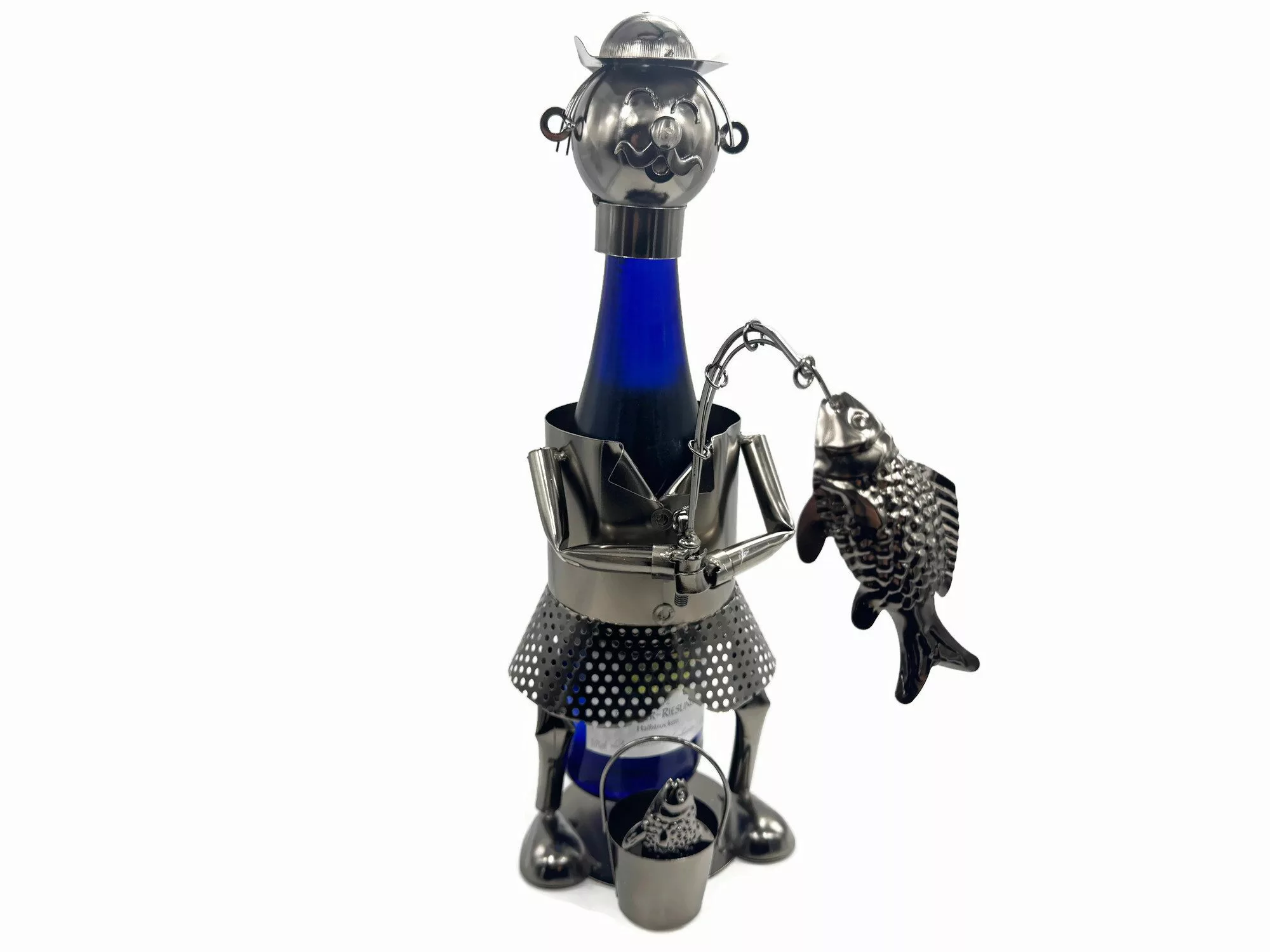 eXODA Weinflaschenhalter Angler Phil Metall Figuren günstig online kaufen