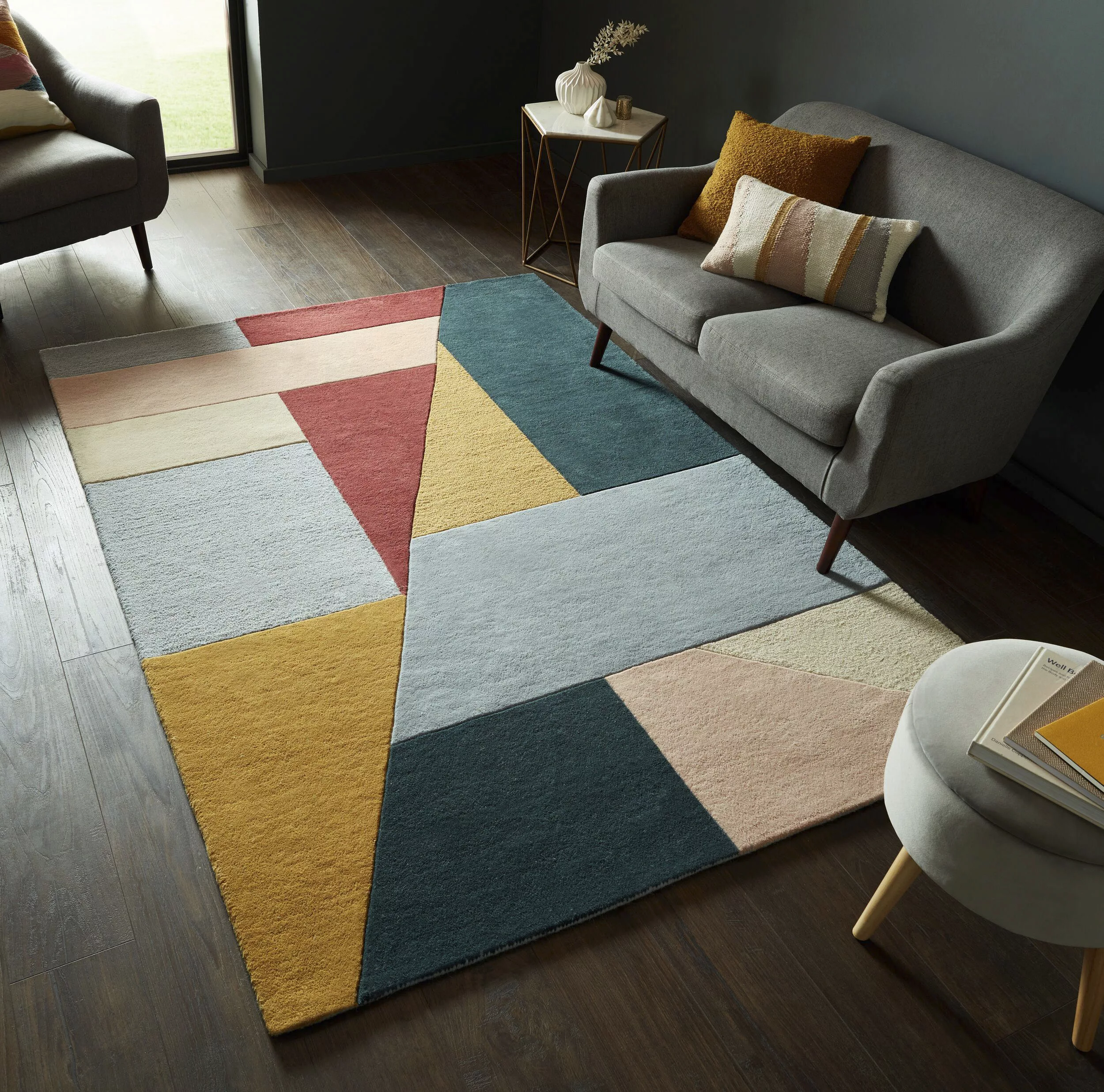 FLAIR RUGS Wollteppich »Alwyn«, rechteckig, 10 mm Höhe, Geometrisch günstig online kaufen