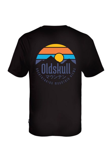 Oldskull T-Shirt Retro Mountain Vintage Logo Graphic günstig online kaufen