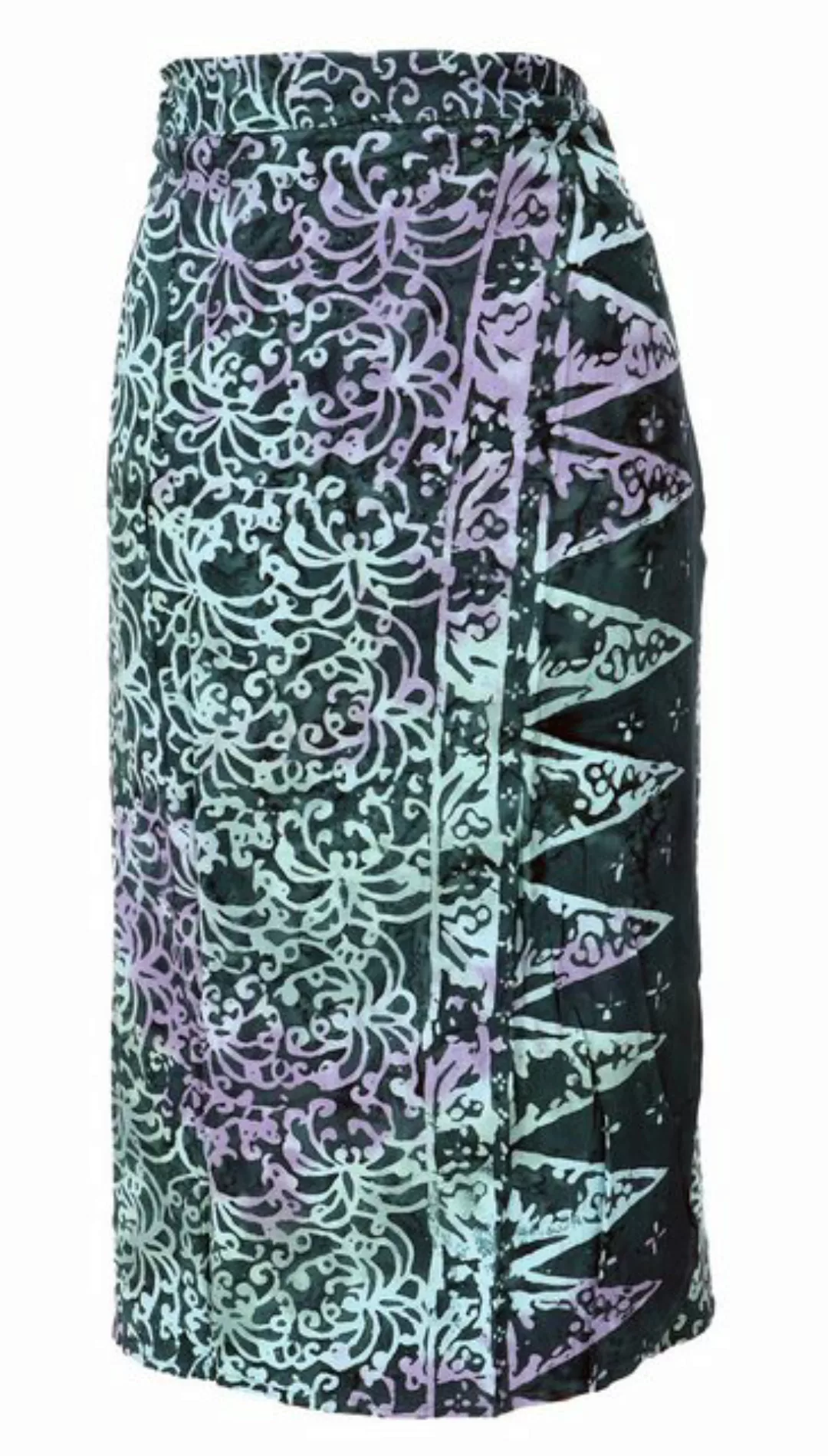 Guru-Shop Minirock 3/4 Wickelrock, Bali Sarong Strandrock,.. günstig online kaufen