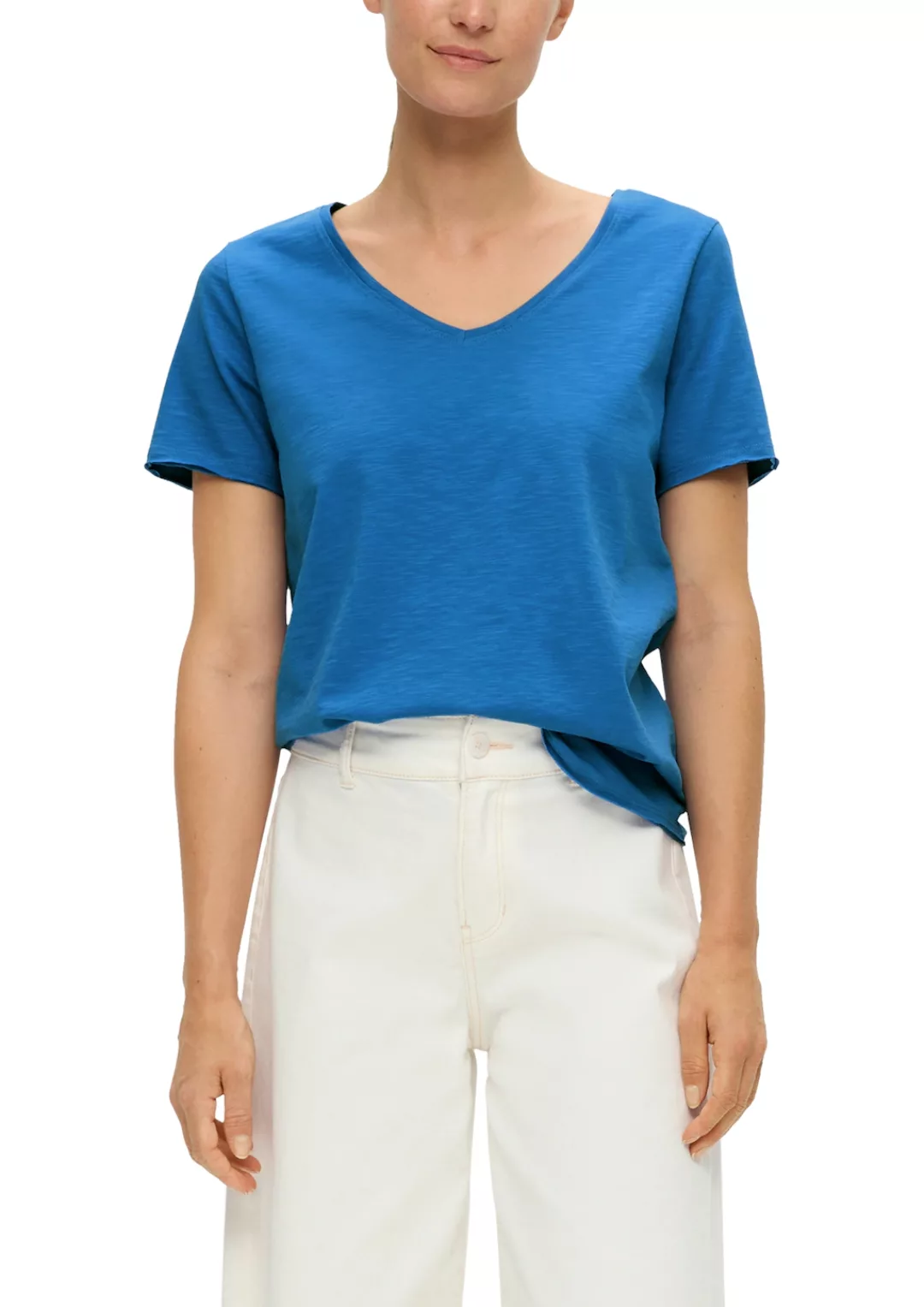 s.Oliver T-Shirt, in Slub-Yarn-Optik günstig online kaufen