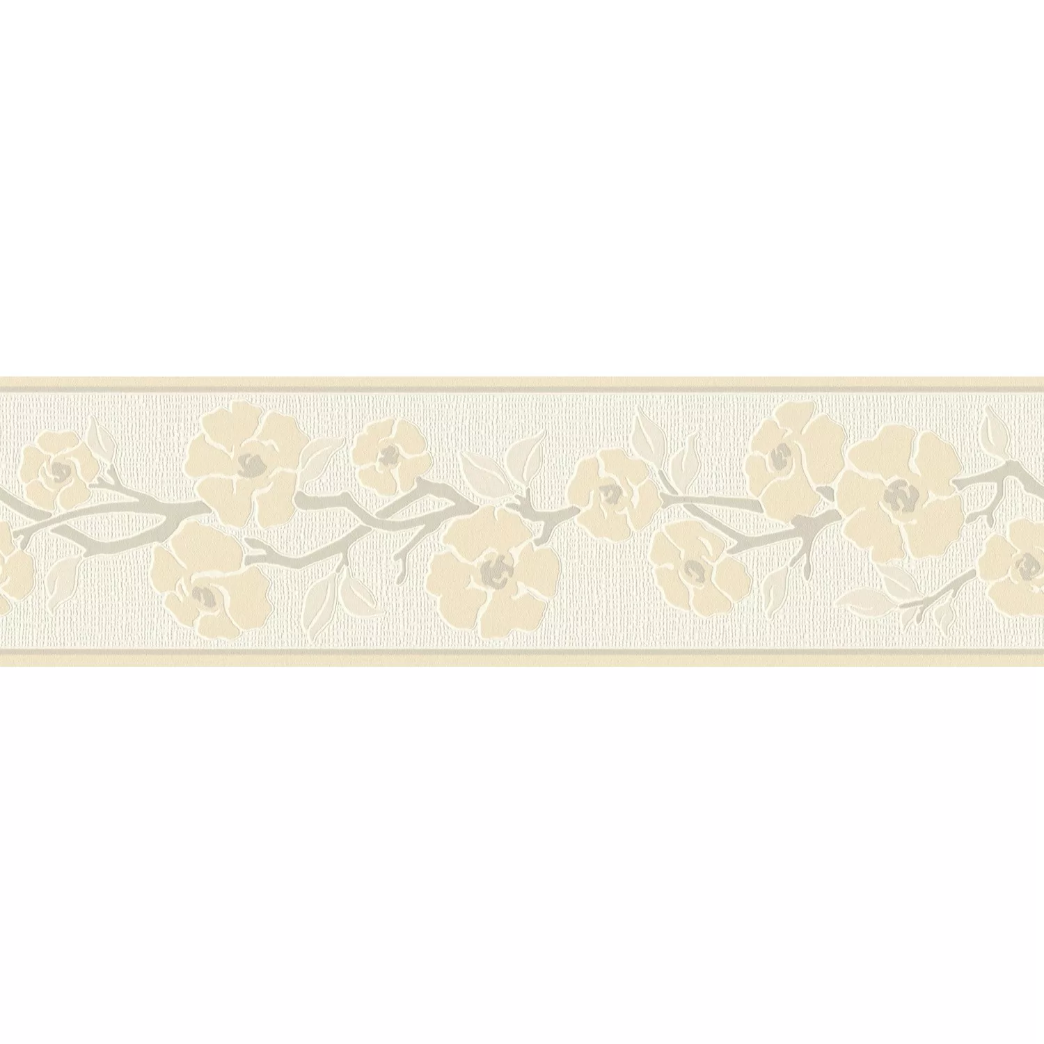 A.S. Création Borte selbstklebend Blumen 5 m x 17 cm Beige-Gelb günstig online kaufen