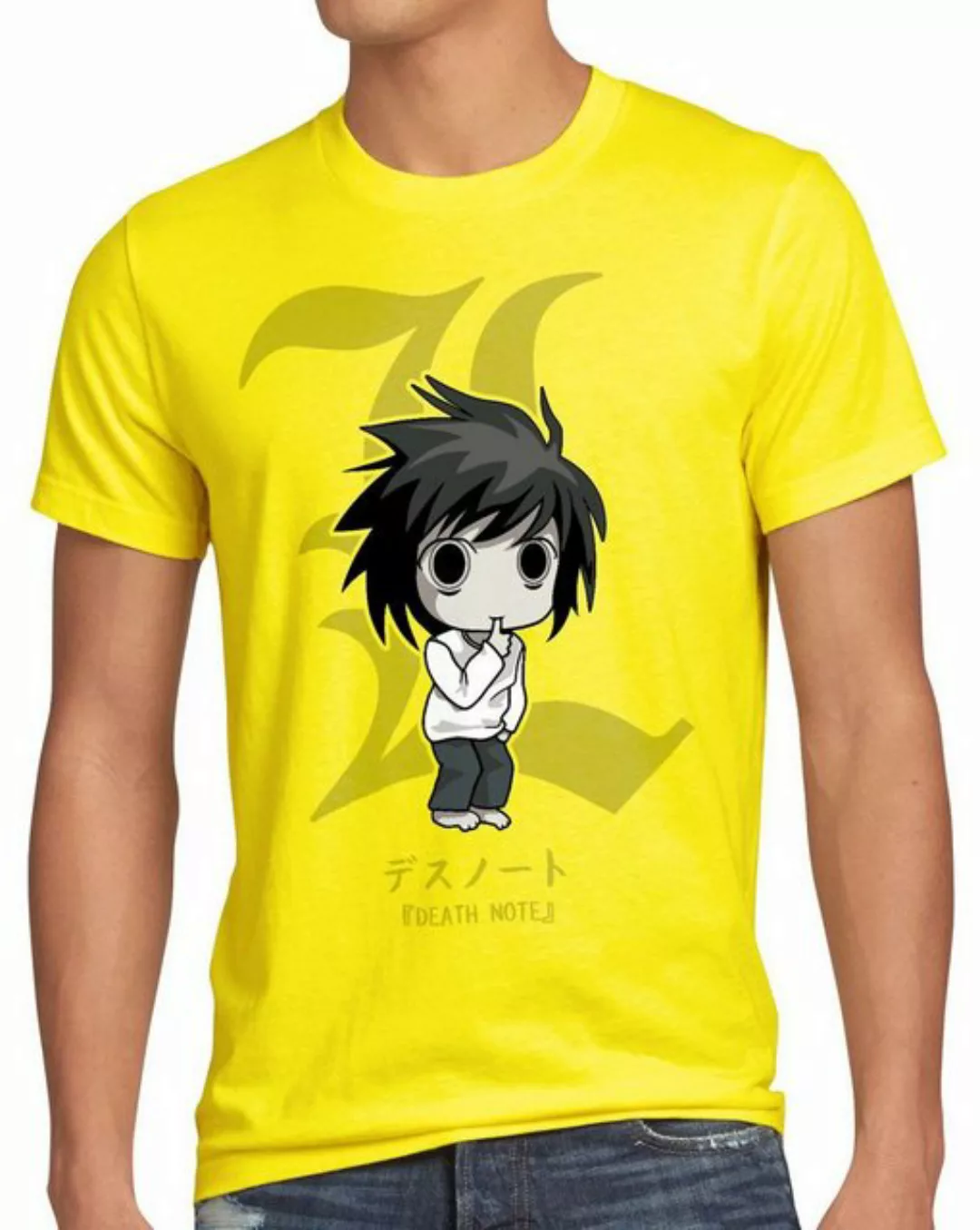 style3 Print-Shirt Herren T-Shirt L Kira note notizbuch anime manga yagami günstig online kaufen