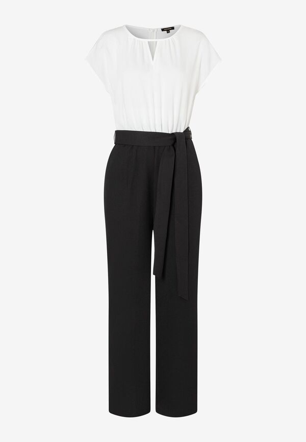 Jumpsuit, schwarz/ecru günstig online kaufen