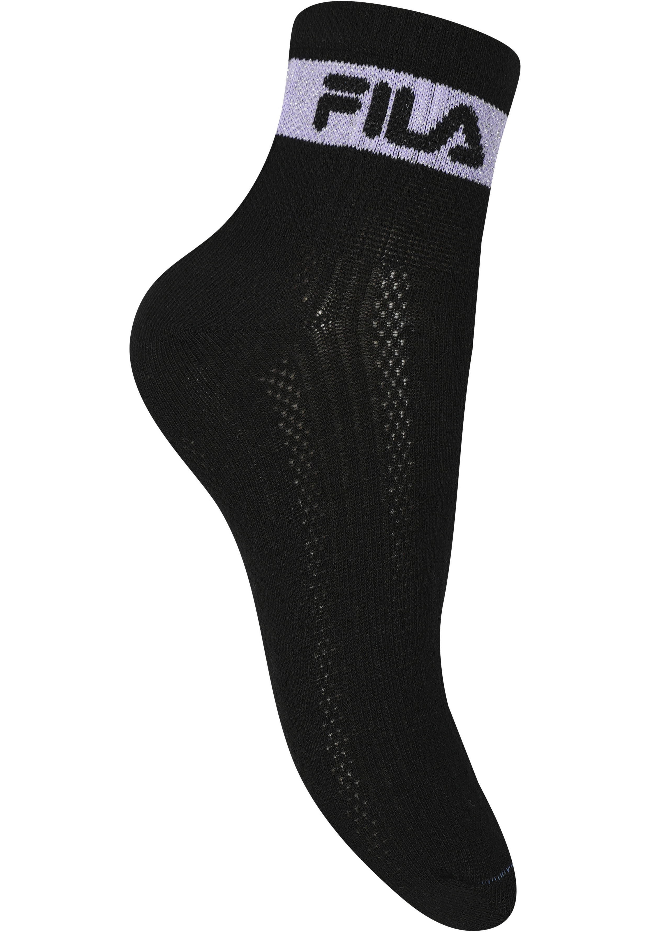 Fila Kurzsocken "WOMAN QUARTER SOCKS", (6 Paar), mit gerippter Knöchelparti günstig online kaufen