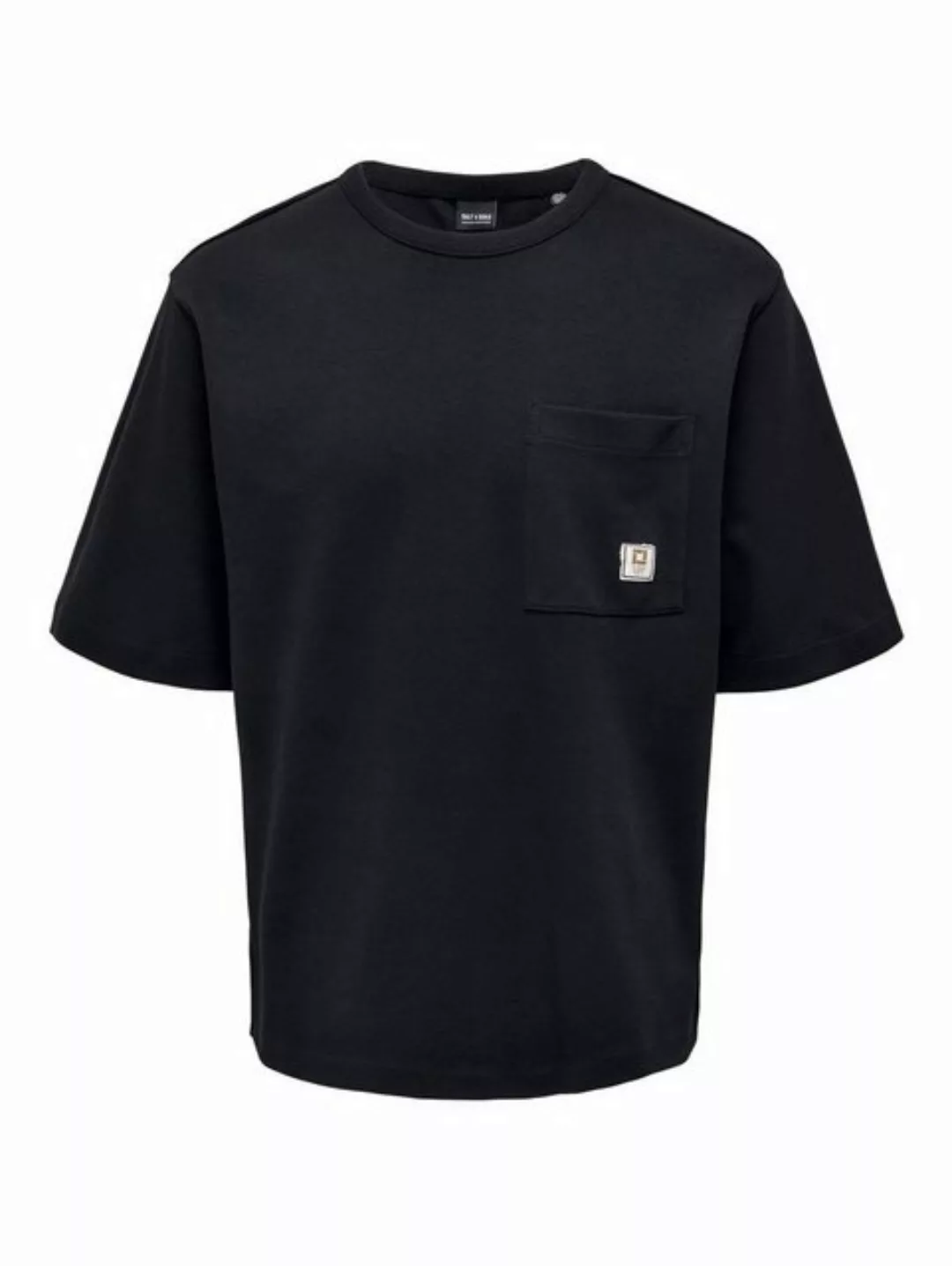 ONLY & SONS T-Shirt T-Shirt mit Brusttasche ONSLEE 5060 in Schwarz günstig online kaufen
