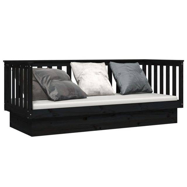 furnicato Bett Tagesbett Schwarz 90x190 cm Massivholz Kiefer (1-tlg) günstig online kaufen