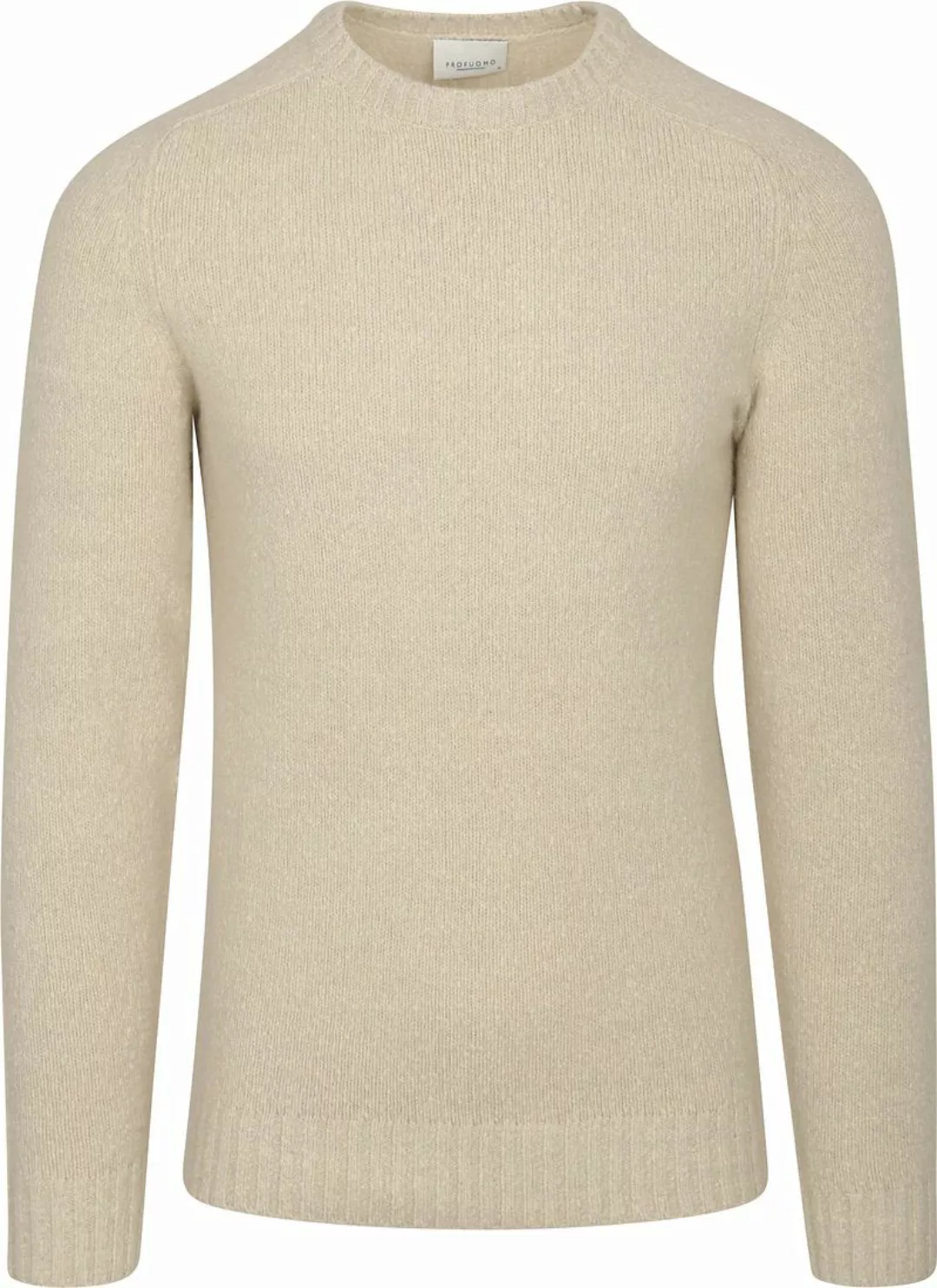 Profuomo Pullover Boiled Wool Ecru - Größe XL günstig online kaufen