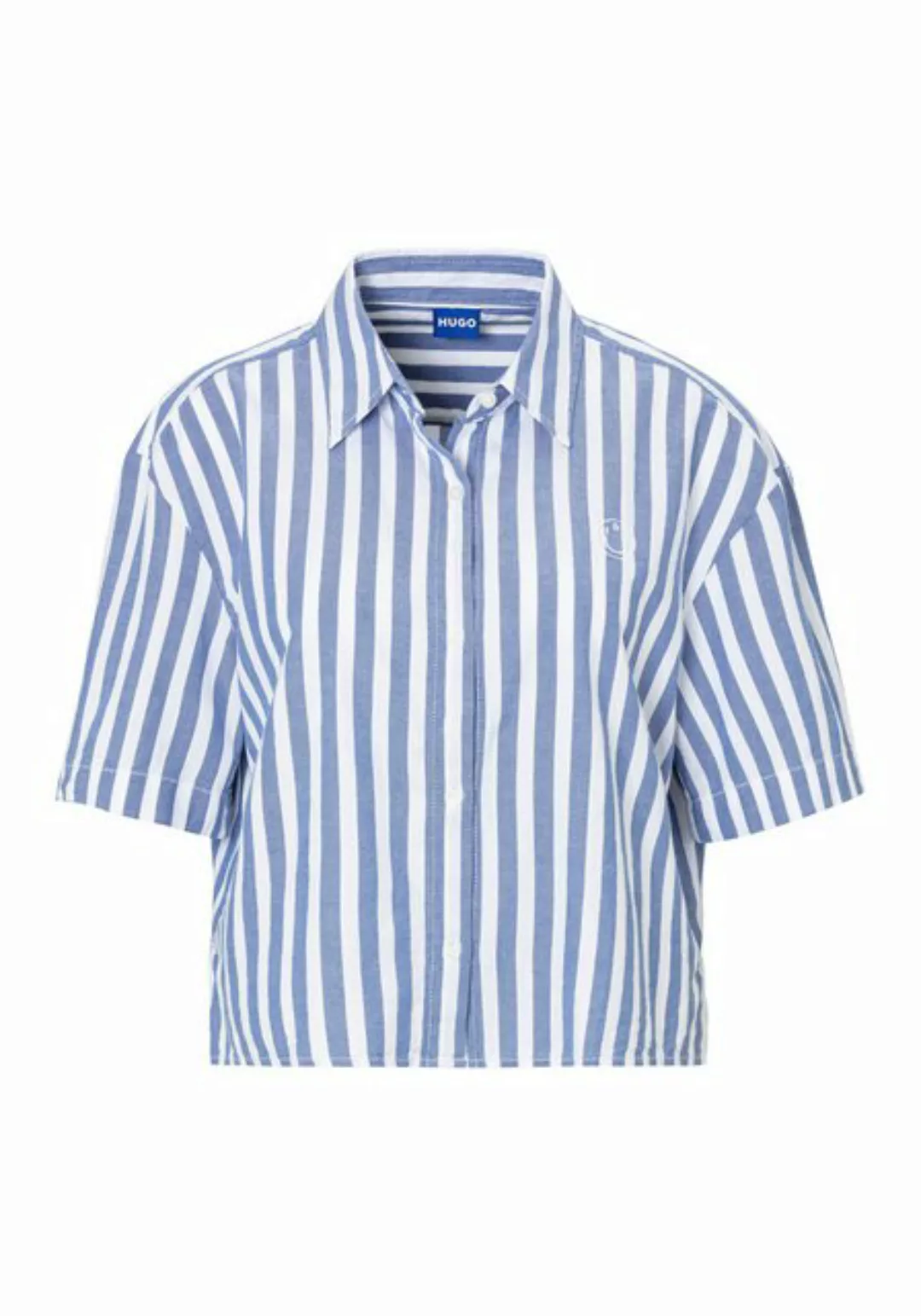 HUGO Blue Klassische Bluse Eleisa_B Oxford Qualität, Logostickerei günstig online kaufen