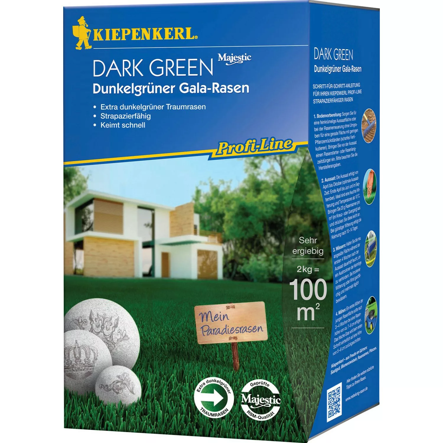 Kiepenkerl Gala-Rasen Dunkelgrün Profi-Line Dark Green 2 kg günstig online kaufen