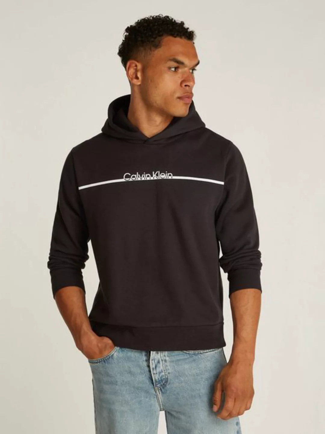 Calvin Klein Sweatshirt SPLIT LINE LOGO HOODIE mit Logoprint günstig online kaufen