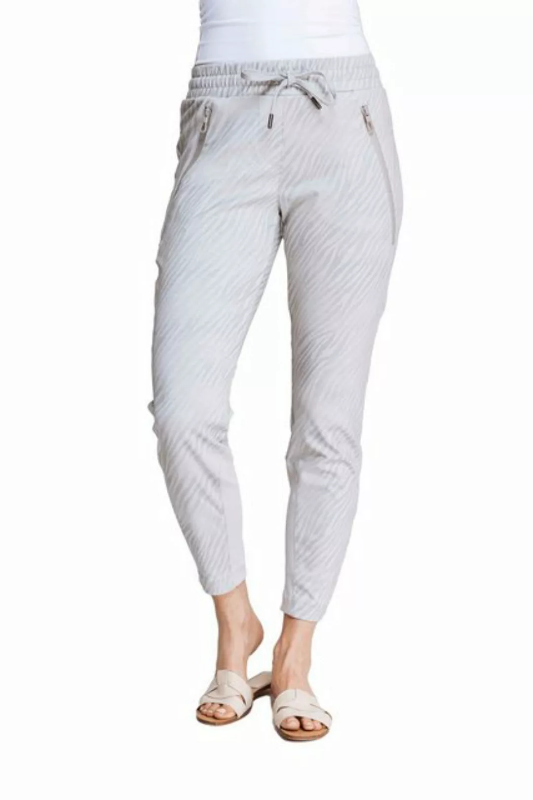 Zhrill Chinos Jogger Pants RONJA Grau (0-tlg) angenehmer Tragekomfort günstig online kaufen