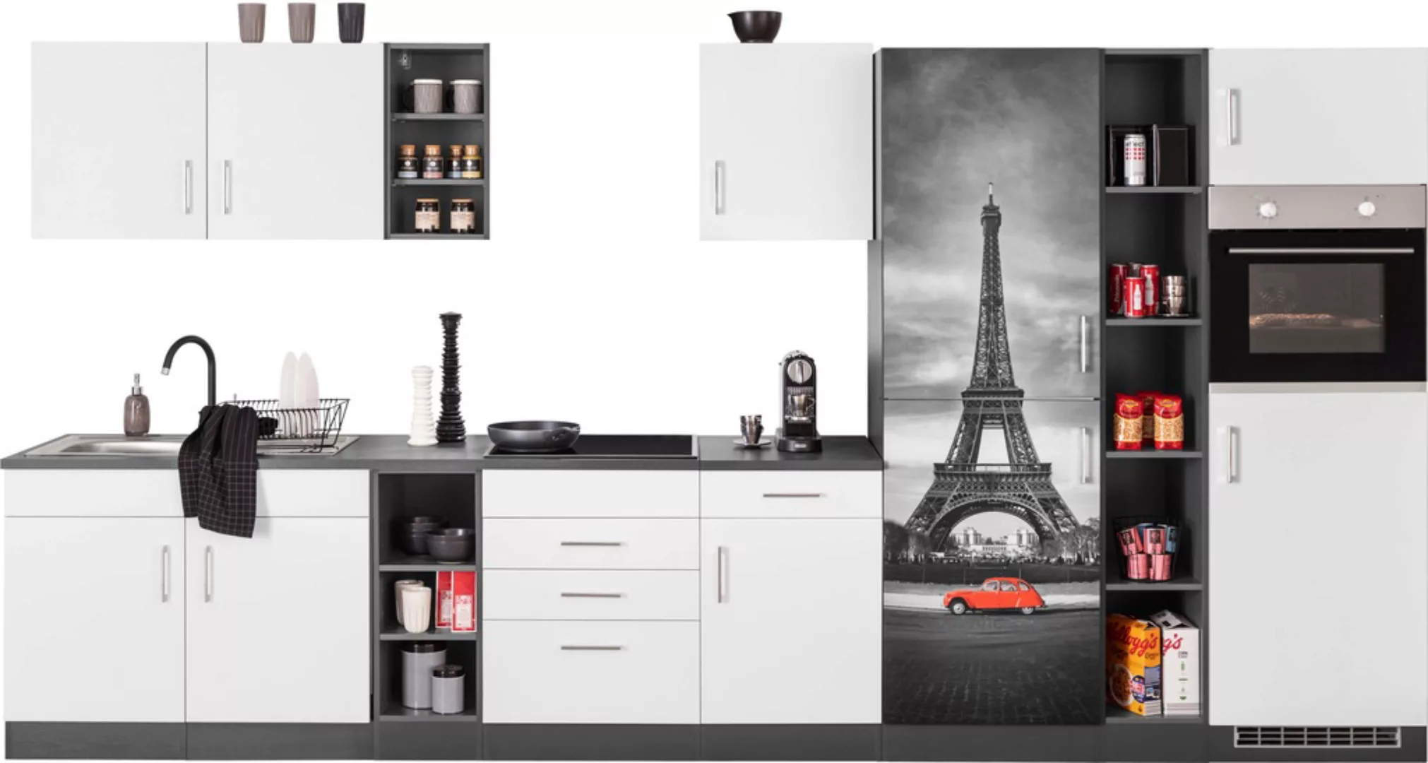 KOCHSTATION Küchenzeile "KS-Paris", ohne E-Geräte, Breite 390 cm günstig online kaufen