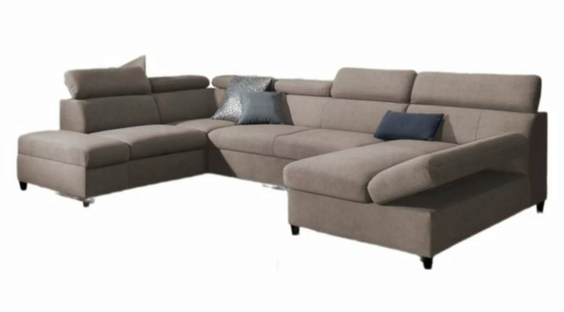 Luxusbetten24 Schlafsofa Designer Sofa Noura U, mit Schlaf- und Klappfunkti günstig online kaufen