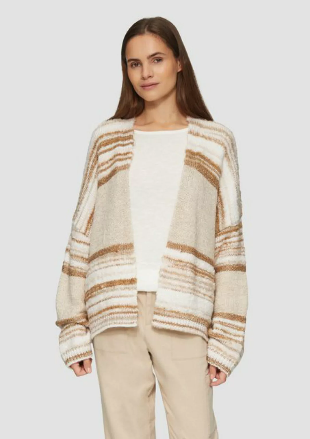 s.Oliver Strickjacke Cardigan im Oversize-Schnitt Rippbündchen günstig online kaufen