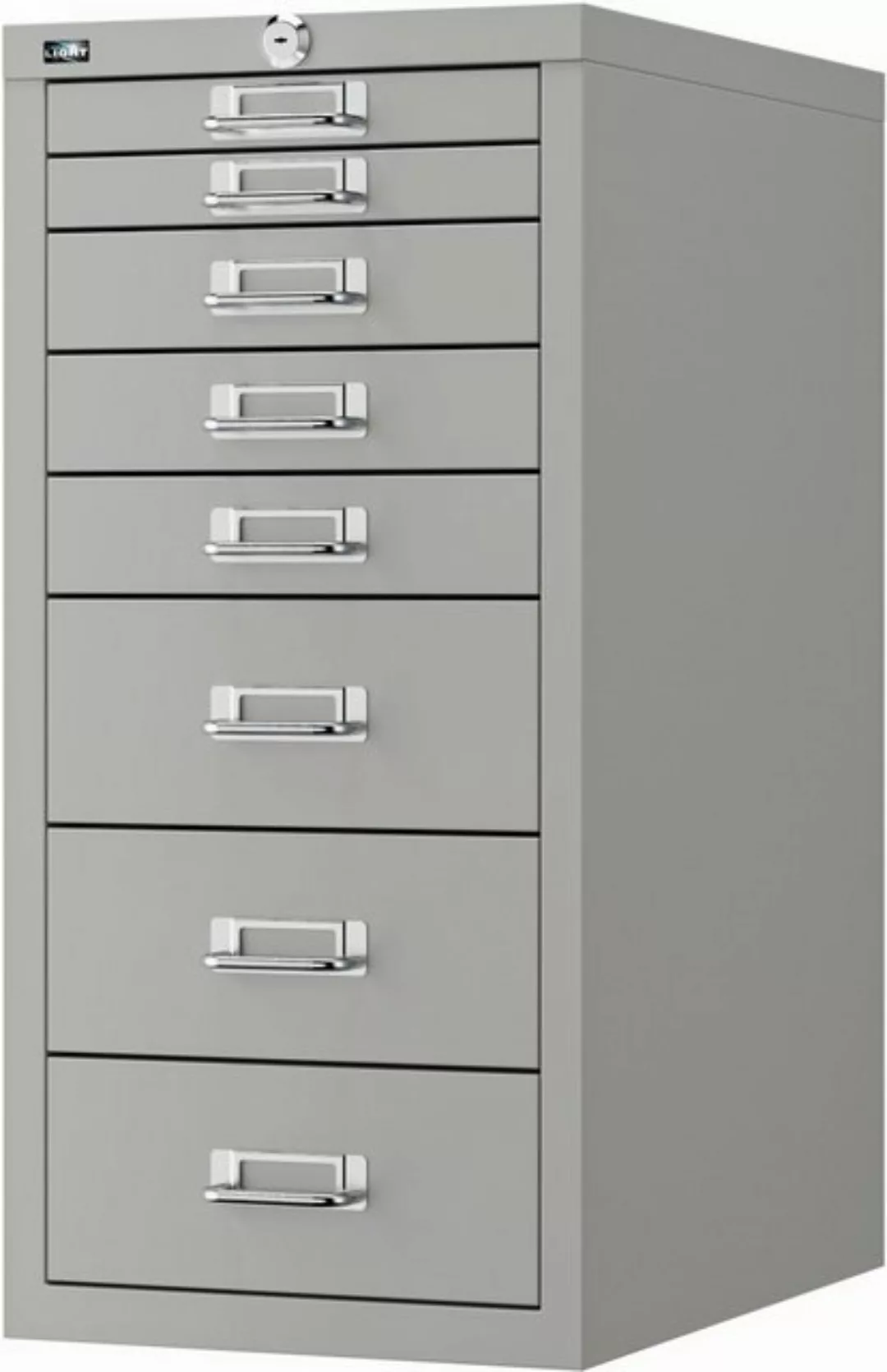 Bisley Aktenschrank Schubladenschrank Eco für A4 HxBxT 59x28,2x41,2cm 8 Sch günstig online kaufen