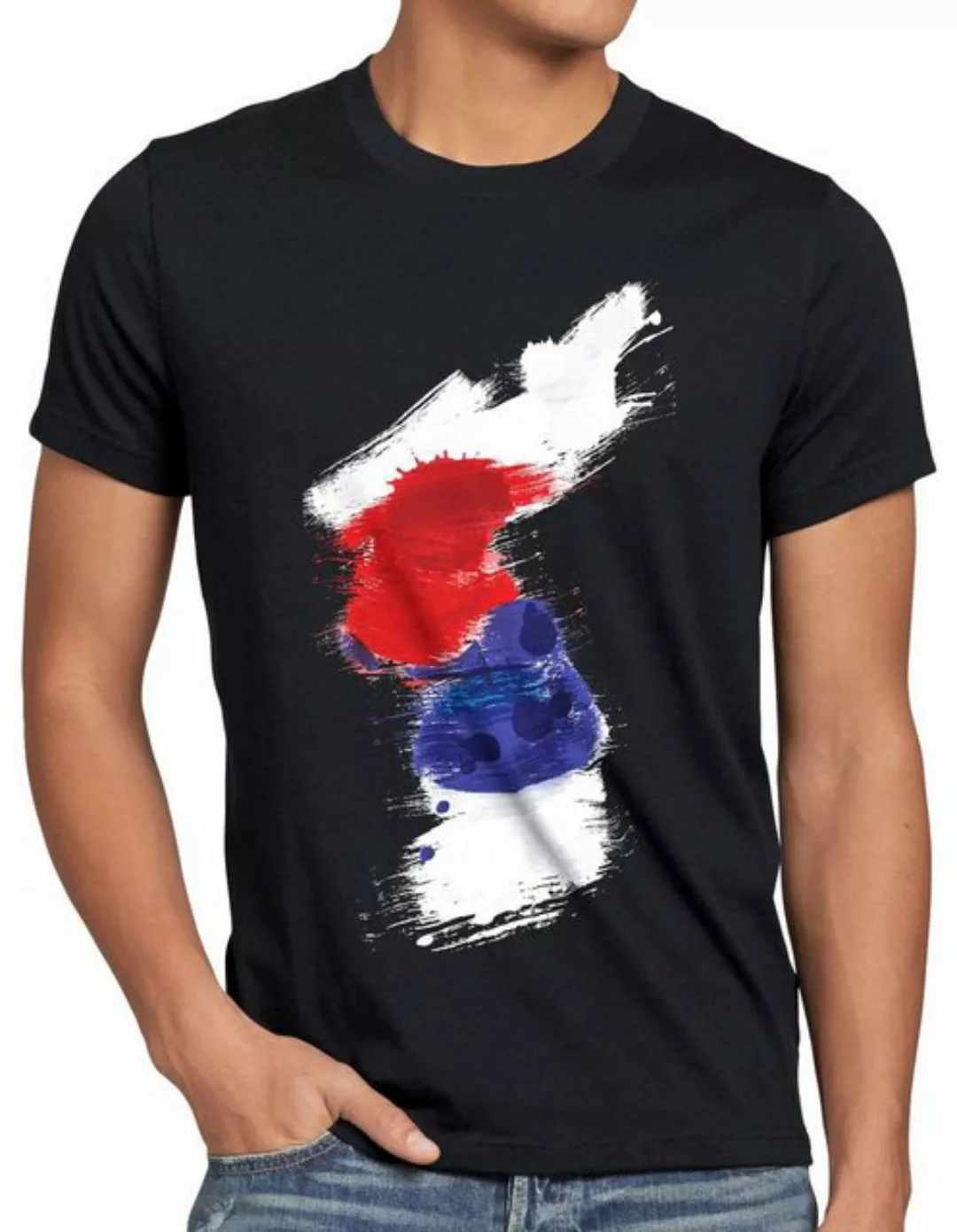 style3 Print-Shirt Herren T-Shirt Flagge Korea Fußball Sport Hangug WM EM F günstig online kaufen