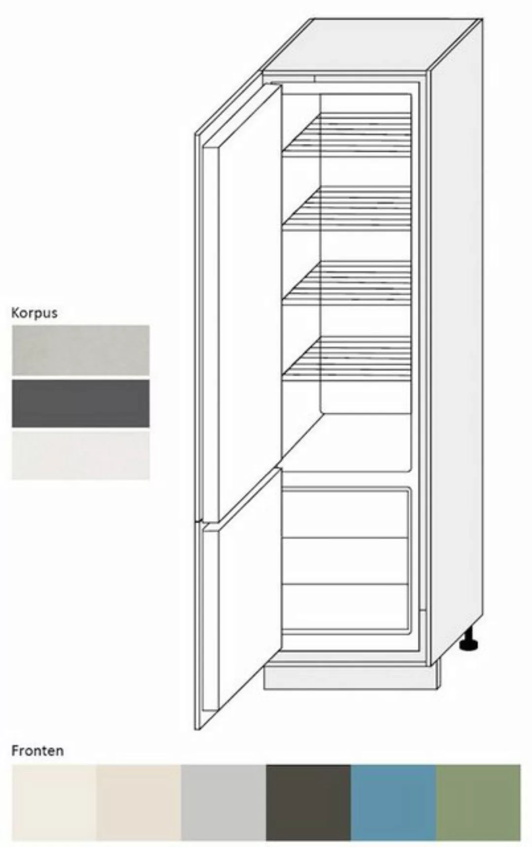 Feldmann-Wohnen Hochschrank Amaro (Amaro, 1-St) 60cm Front- & Korpusfarbe w günstig online kaufen