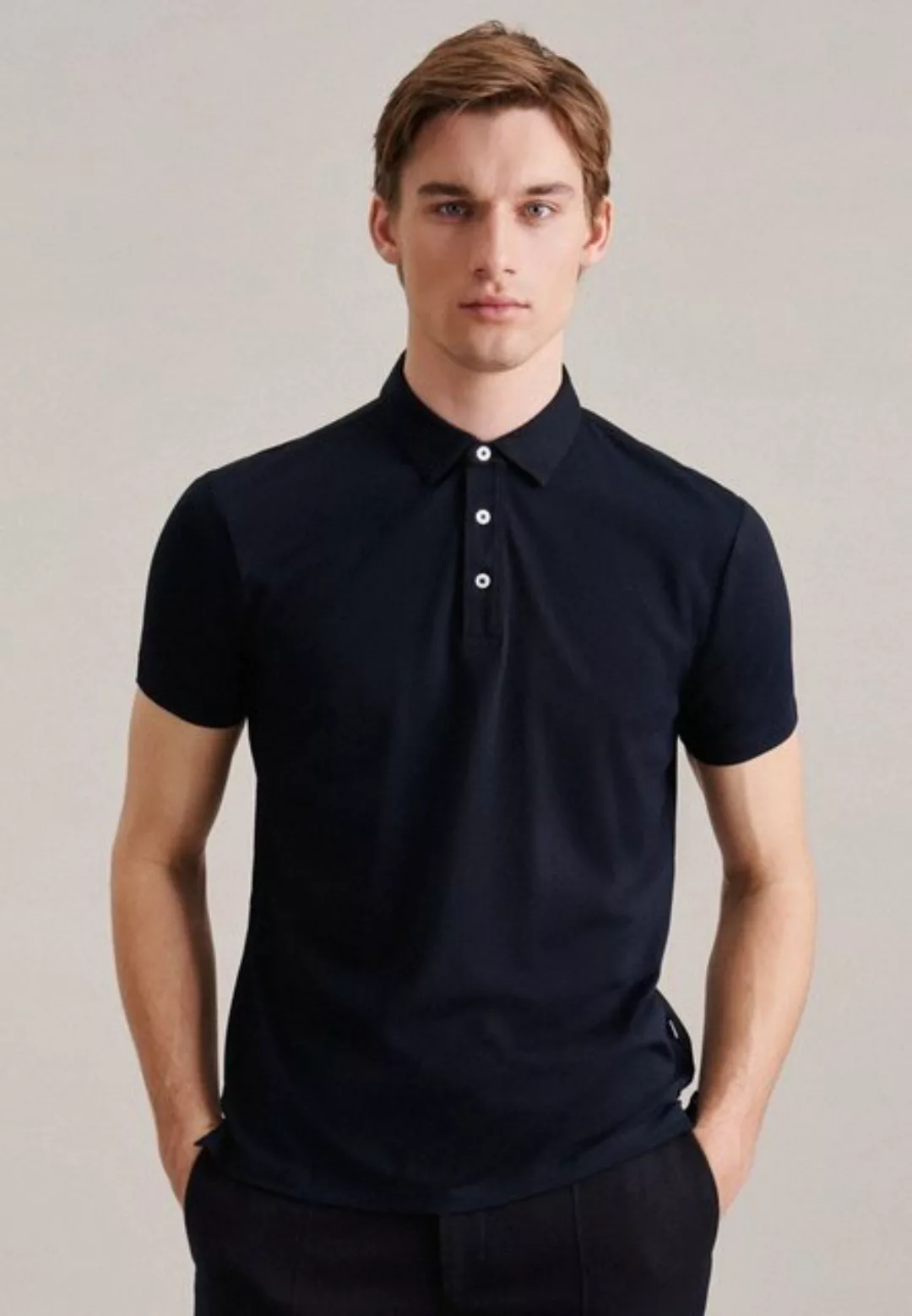 seidensticker Poloshirt Shaped Kurzarm Kragen Uni günstig online kaufen