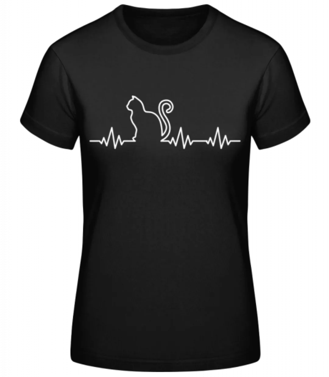 Herzschlag Katze · Frauen Basic T-Shirt günstig online kaufen