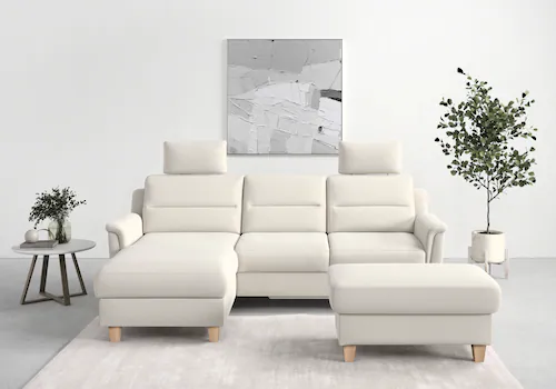 sit&more Ecksofa "Farö L-Form", inklusive Federkern, wahlweise mit Bettfunk günstig online kaufen