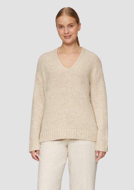 s.Oliver Strickpullover Oversized Strickpullover mit Glitzergarn und Paille günstig online kaufen