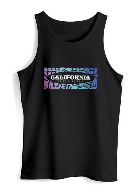 Neverless Tanktop Herren Tank-Top California Brustprint Schrift Aufdruck So günstig online kaufen