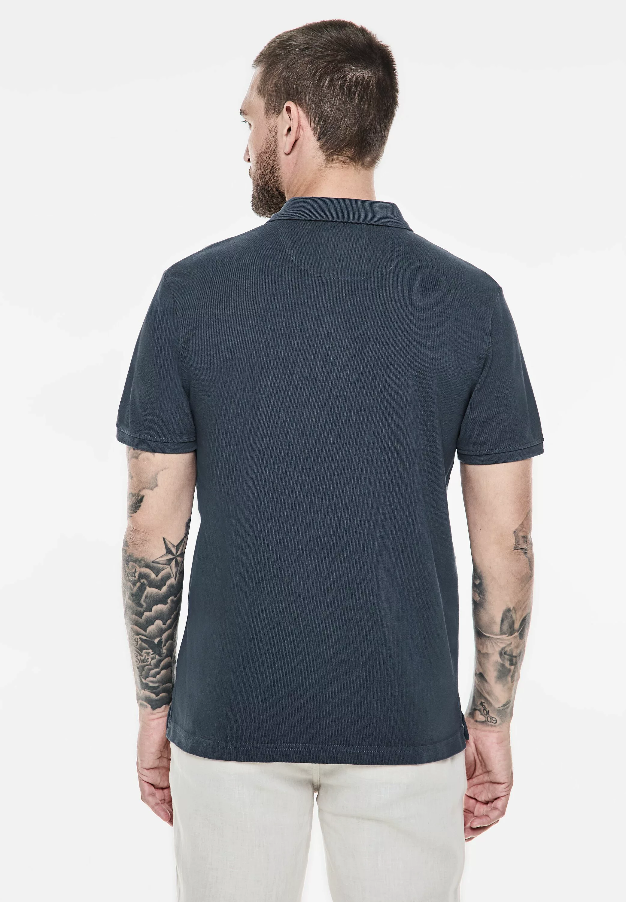 STREET ONE MEN Poloshirt aus reiner Baumwolle günstig online kaufen