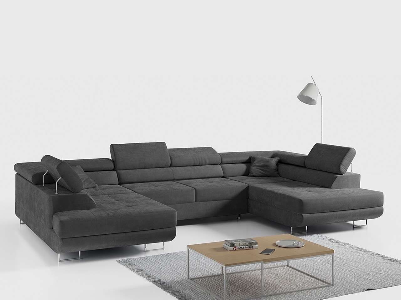 DB-Möbel Ecksofa "Venom" U-Form Couch mit Schlaffunktion, Wohnzimmer. günstig online kaufen