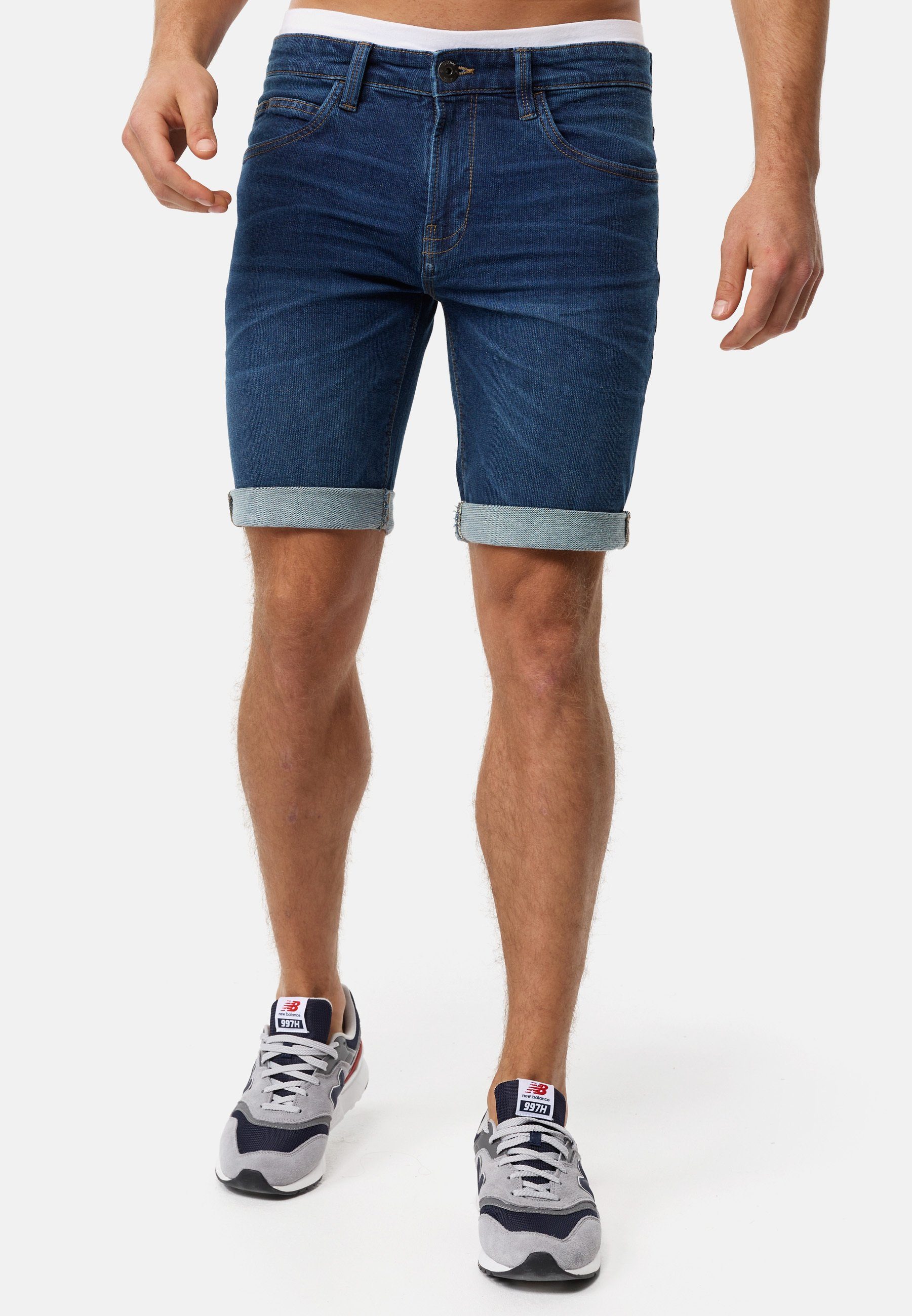 Indicode Jeansshorts INDanny aus elastischer Baumwoll-Qualität günstig online kaufen