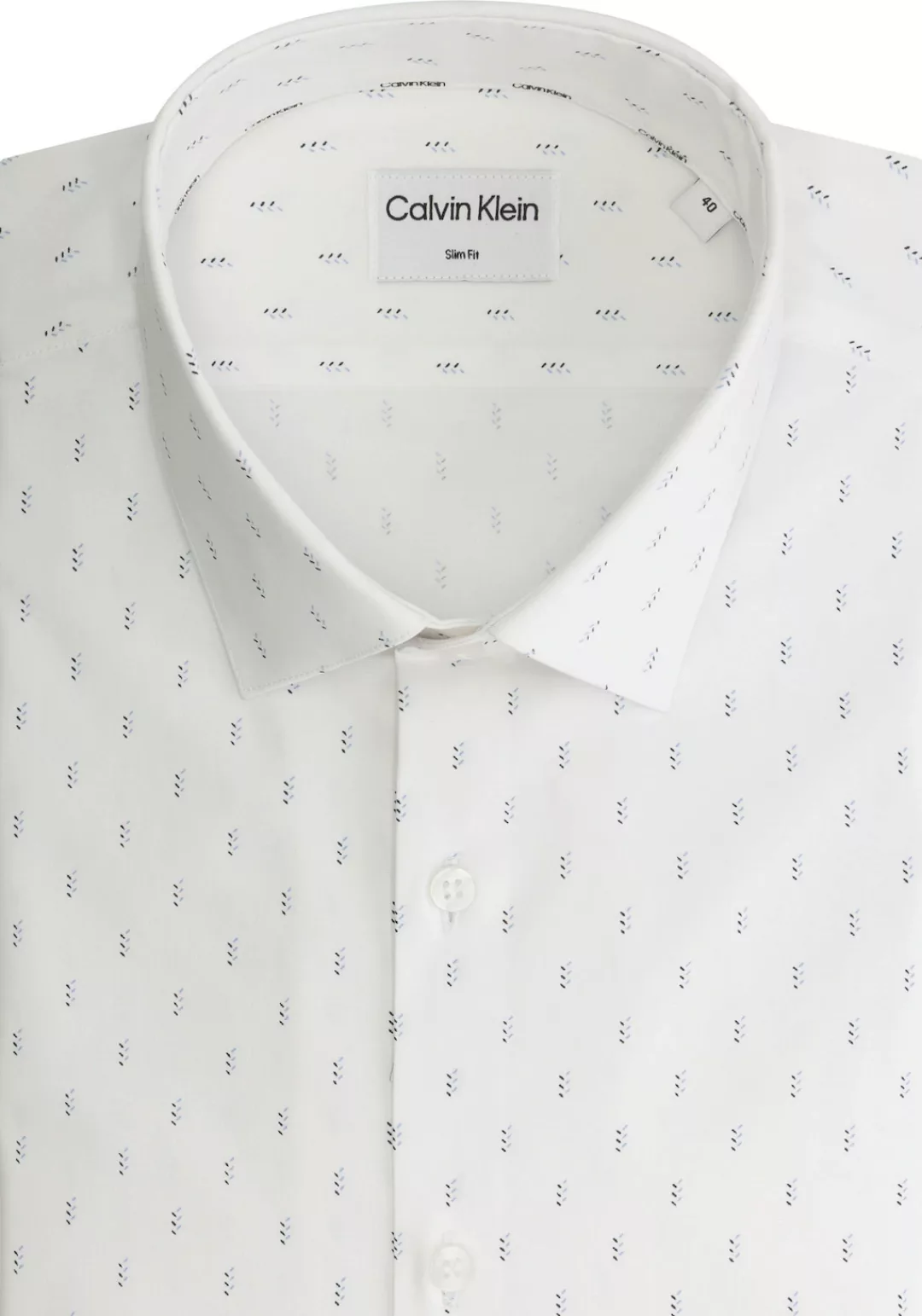 Calvin Klein Langarmhemd POPLIN LEAF PRINT SLIM SHIRT günstig online kaufen