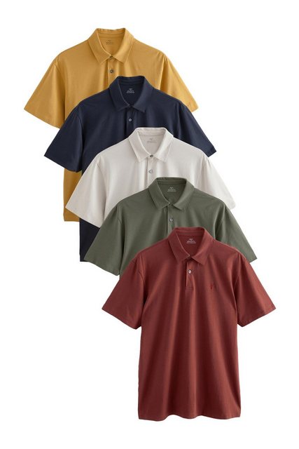 Next Poloshirt 5er-Pack Kurzarm-Poloshirts aus Jersey (5-tlg) günstig online kaufen