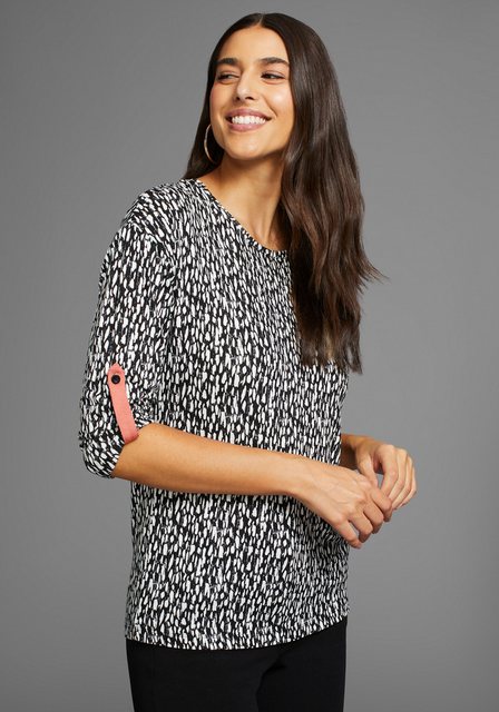 Laura Scott 3/4-Arm-Shirt mit Allover-Print günstig online kaufen