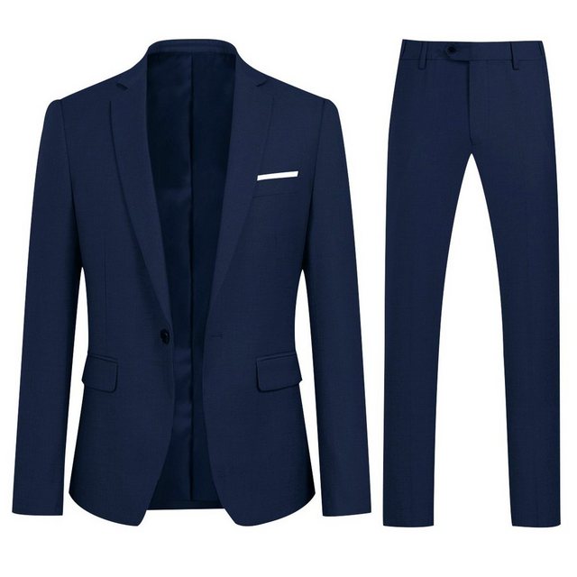Allthemen Anzug (2 tlg, Sakko & Hose) Herren Business Anzug Slim Fit günstig online kaufen