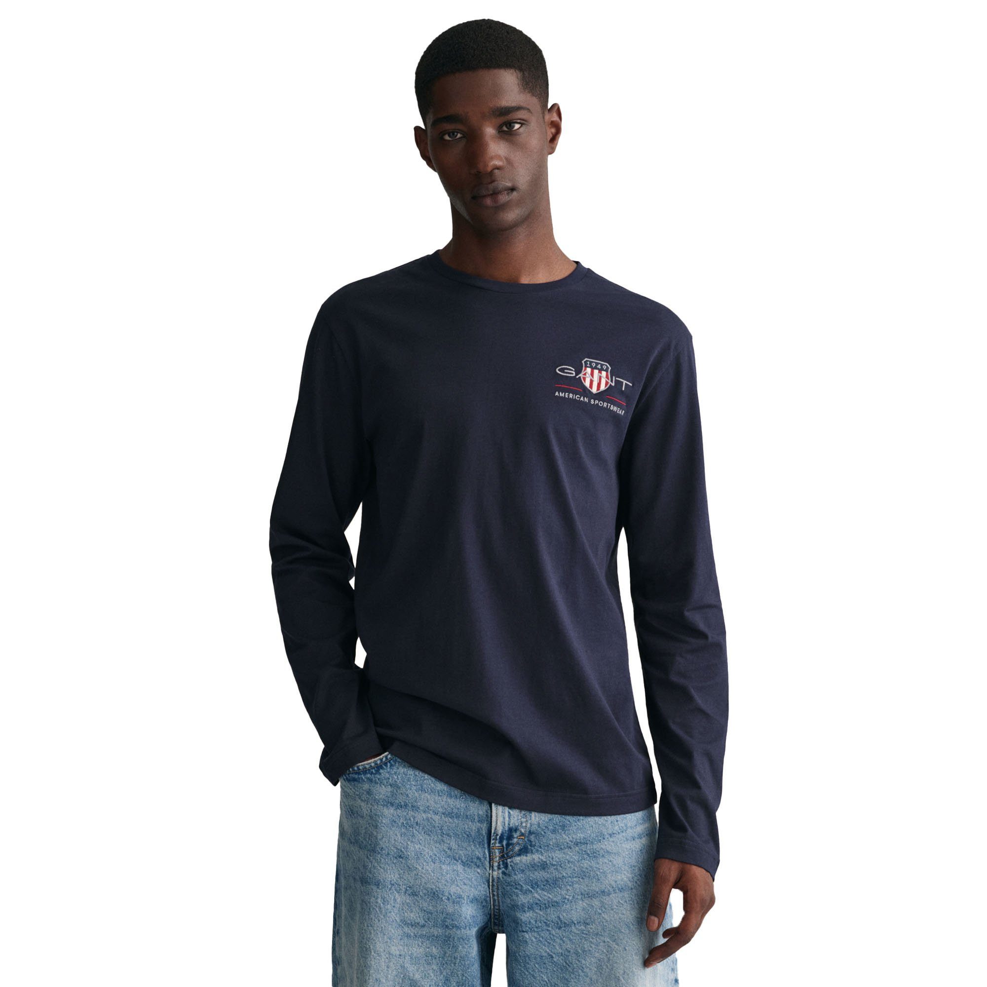 Gant T-Shirt Herren Longsleeve 1er Pack günstig online kaufen
