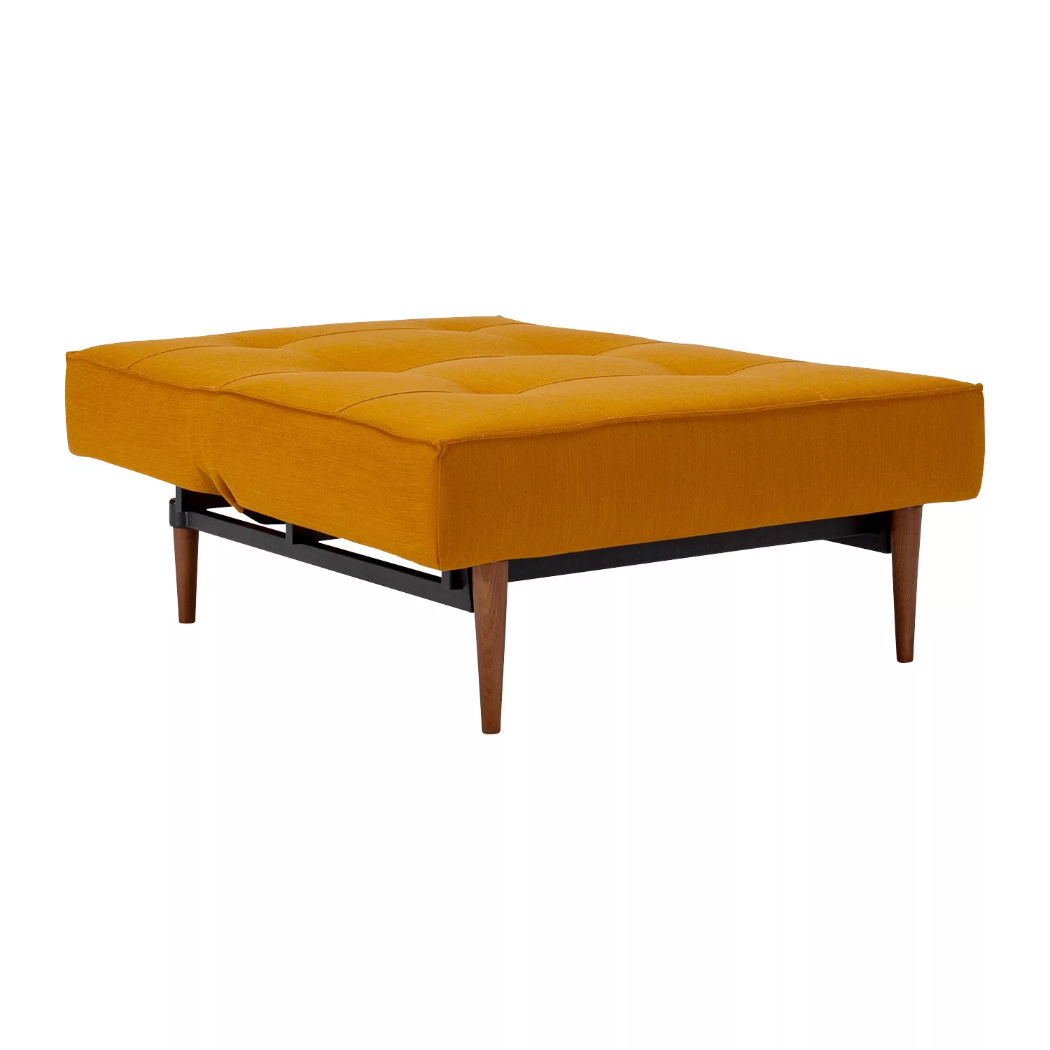 Innovation - Splitback Styletto Sessel Holz dunkel - gelb/Stoff 507 Eleganc günstig online kaufen