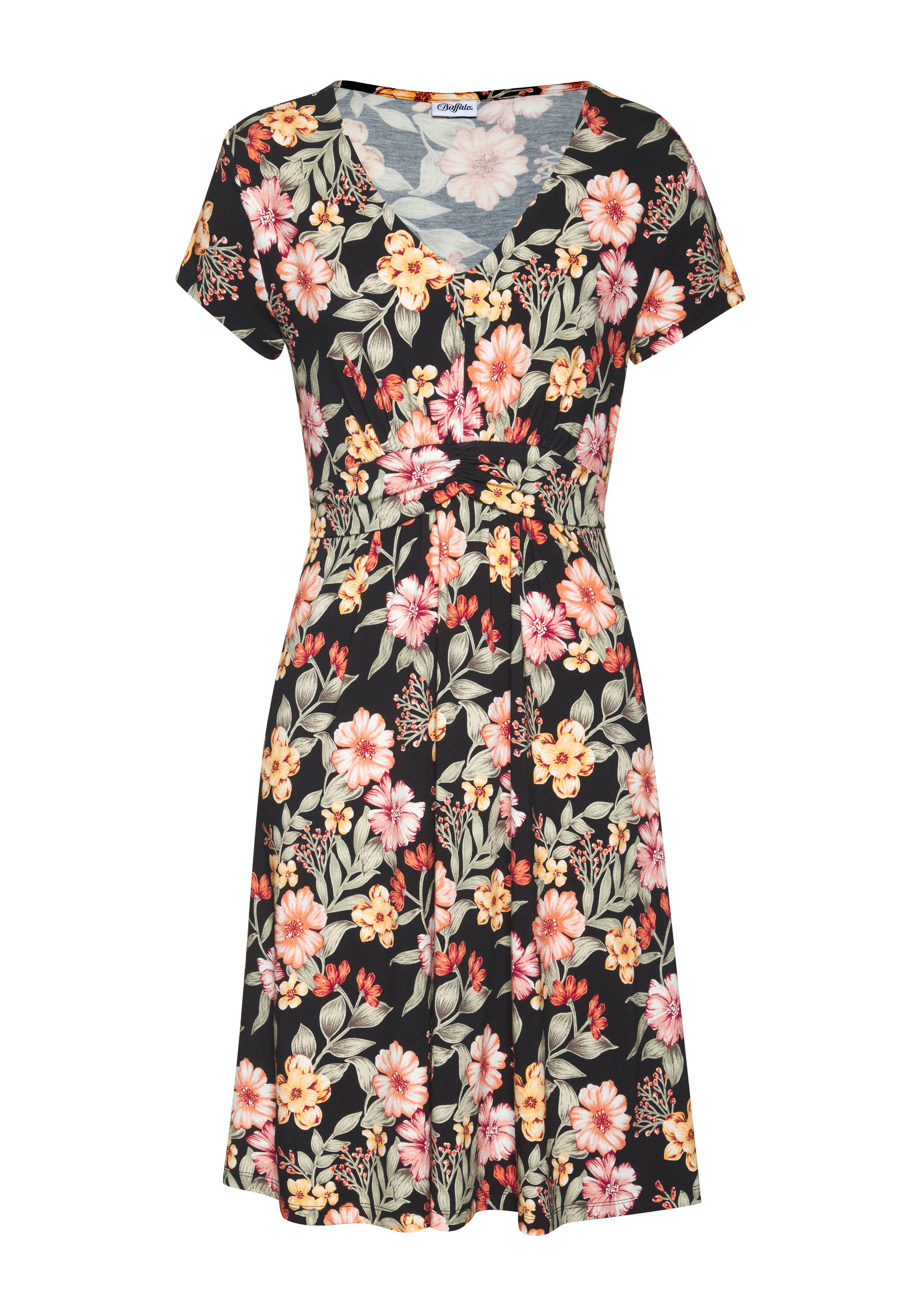 Buffalo Jerseykleid, mit Blumendruck günstig online kaufen