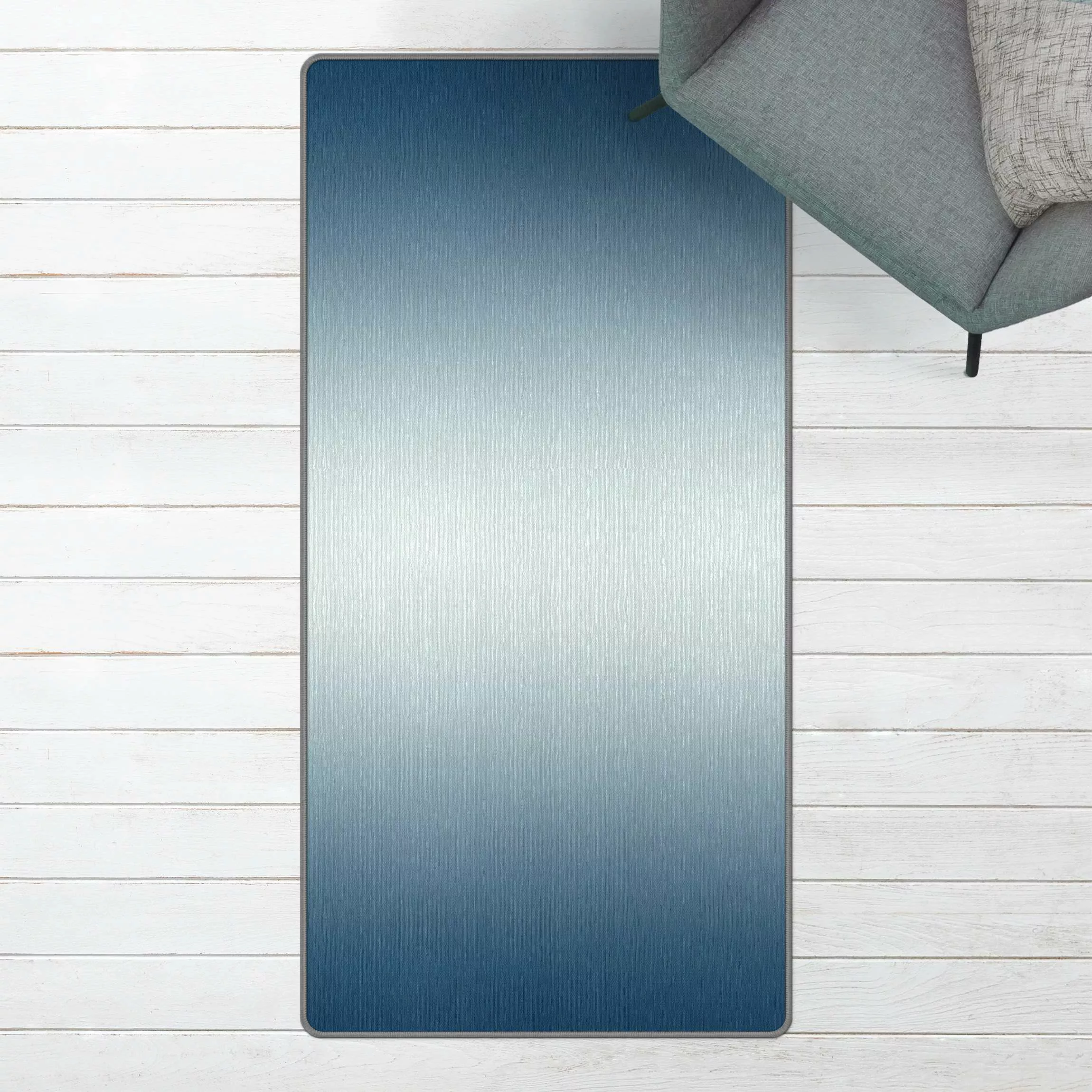Teppich Blauer Horizontaler Farbverlauf günstig online kaufen
