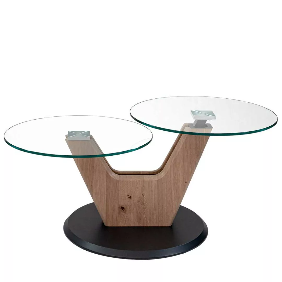 Höhenverstellbarer Couchtisch mit zwei Glasplatten Made in Germany günstig online kaufen