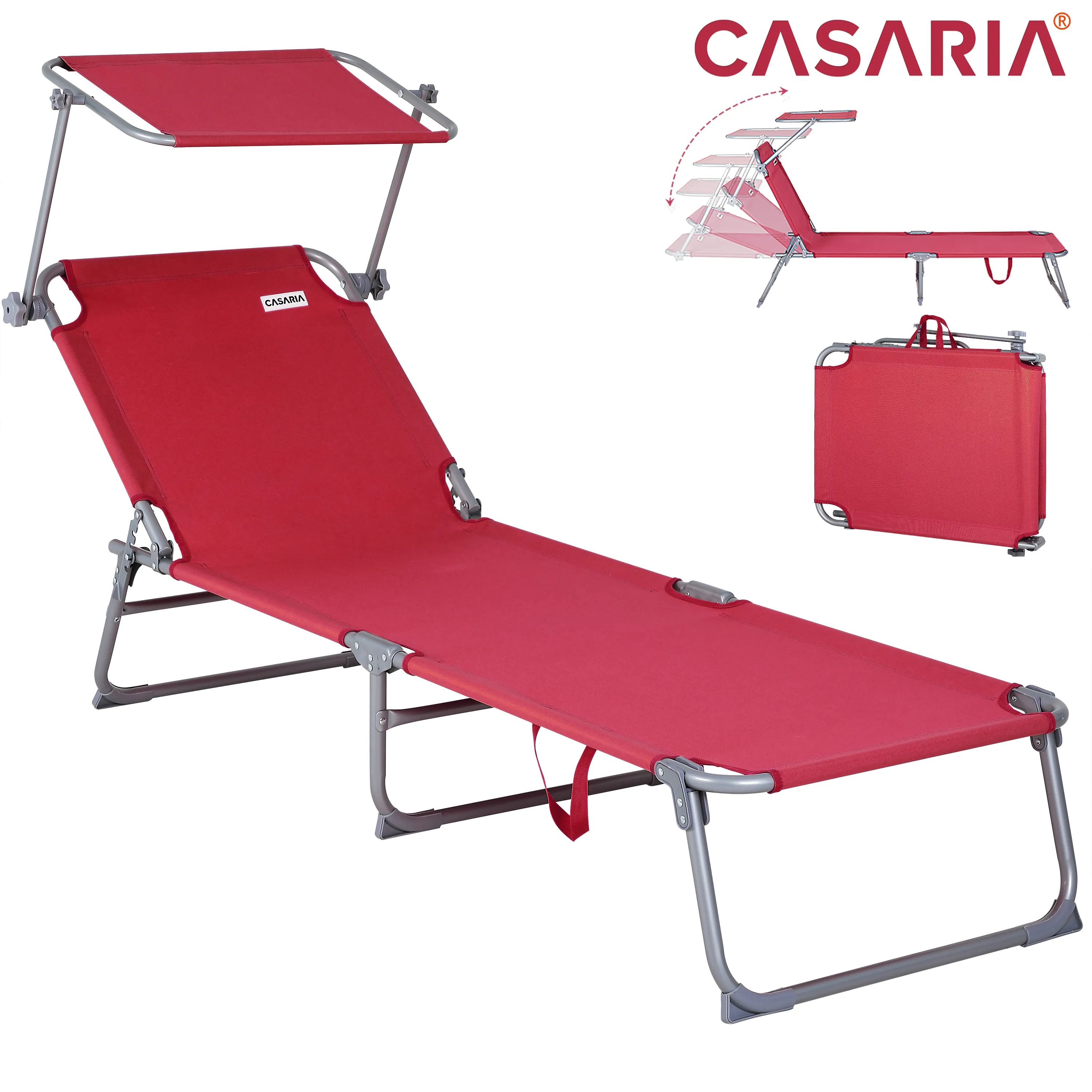 Casaria Gartenliege Hawaii, Klappbar Sonnenliege mit günstig online kaufen