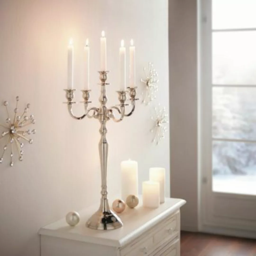 HOME Living Kerzenständer Elegance Kerzenständer silber günstig online kaufen