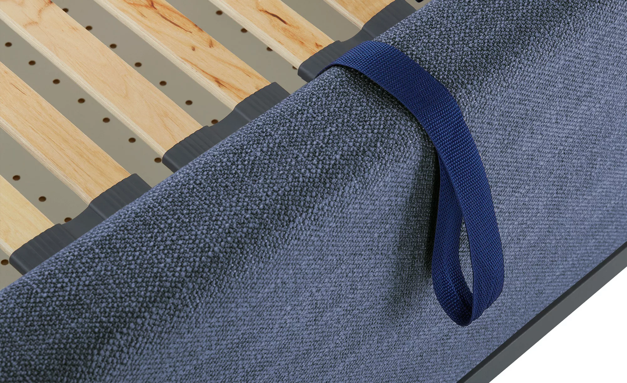 Musterring Polsterbett mit Bettkasten Delphi Variante D ¦ blau ¦ Maße (cm): günstig online kaufen