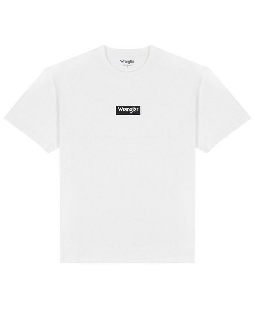 Wrangler Rundhalsshirt Logo Regular Fit - Small Box Tee Weiß günstig online kaufen